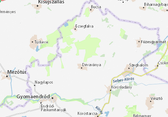 Mapa Borszeg
