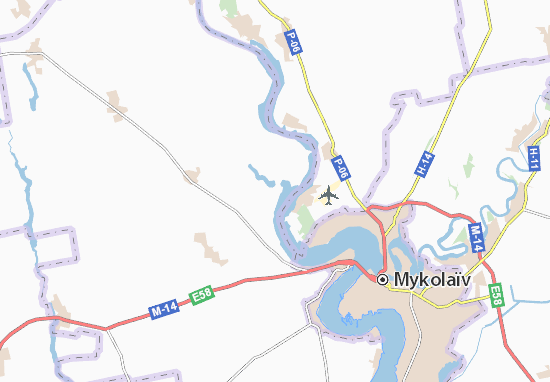 Karte Stadtplan Kyr&#x27;yakivka