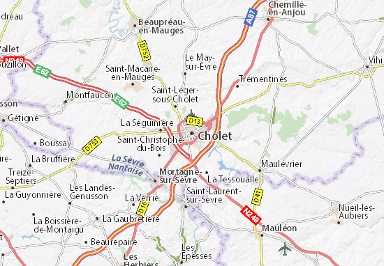 Mapa Cholet