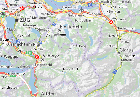 Karte Stadtplan Unteriberg