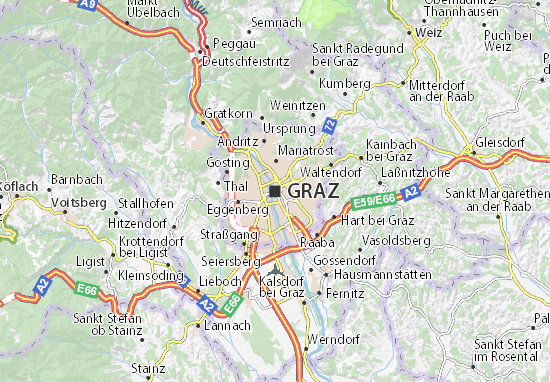 Michelin Landkarte Graz Stadtplan Graz Viamichelin