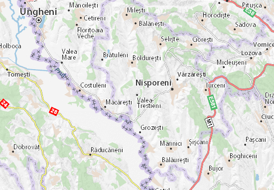 Mapa Valea-Trestieni