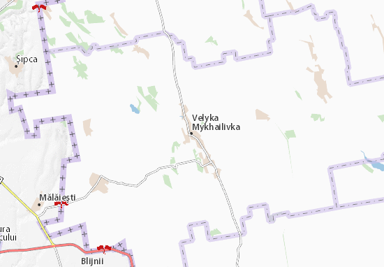 Kaart Plattegrond Velyka Mykhailivka