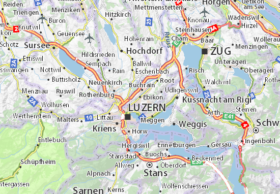 Karte Stadtplan Ebikon