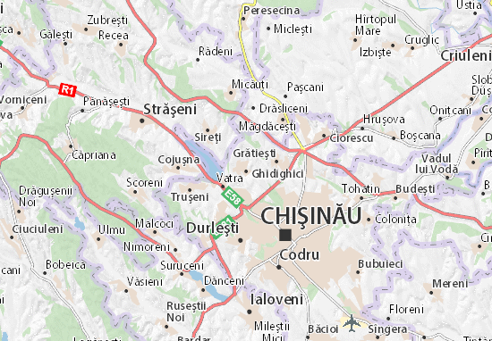 Karte Stadtplan Ghidighici