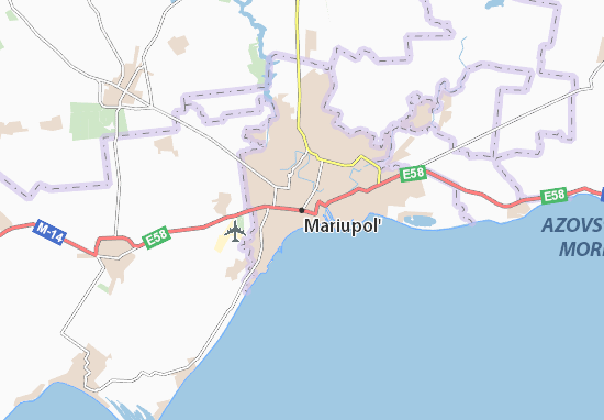Kaart Plattegrond Mariupol&#x27;