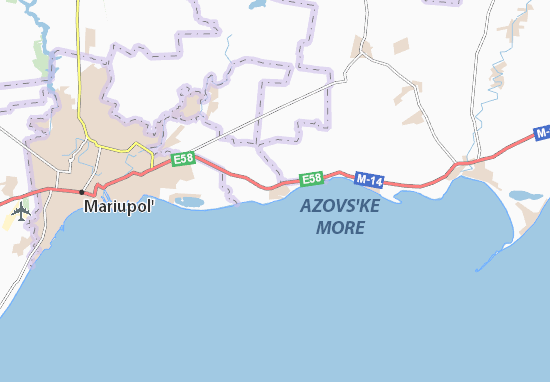 Karte Stadtplan Shyrokyne