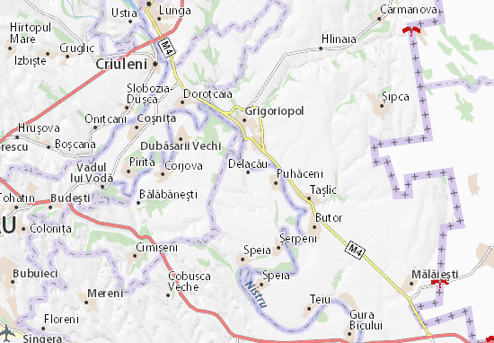 Delacău Map