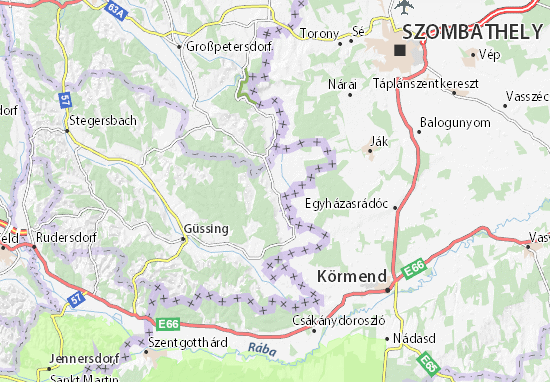 Karte Stadtplan Kulm im Burgenland