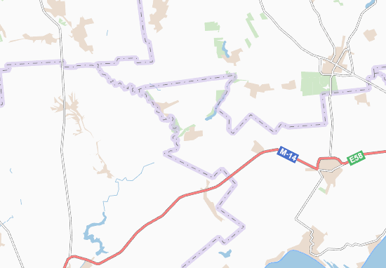 Kaart Plattegrond Starodubivka