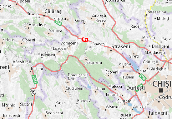 Karte Stadtplan Căpriana