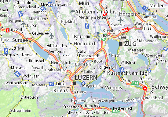 Karte Stadtplan Inwil