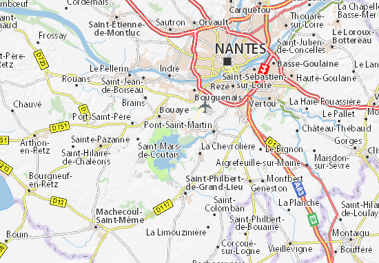 Kaart Plattegrond Saint-Aignan-Grandlieu