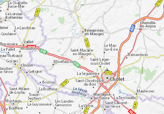 Kaart Plattegrond Saint-Macaire-en-Mauges