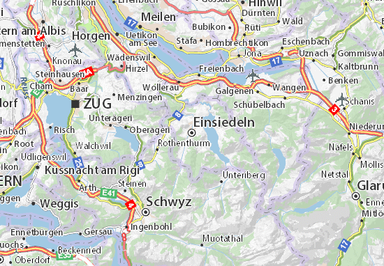 Karte Stadtplan Einsiedeln