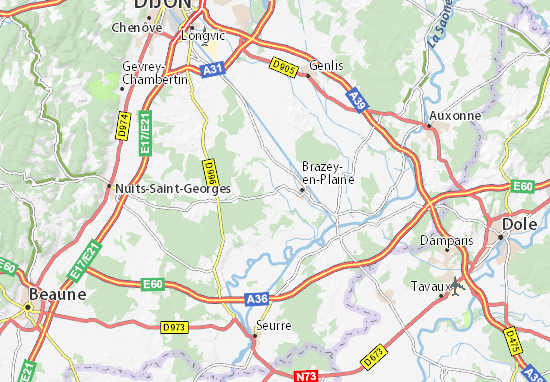 Carte-Plan Aubigny-en-Plaine