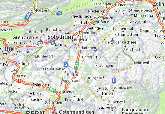 Karte Stadtplan Koppigen
