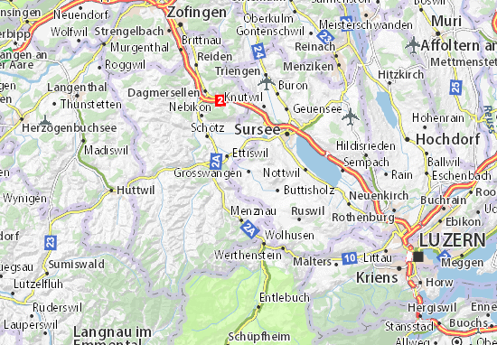Karte Stadtplan Grosswangen