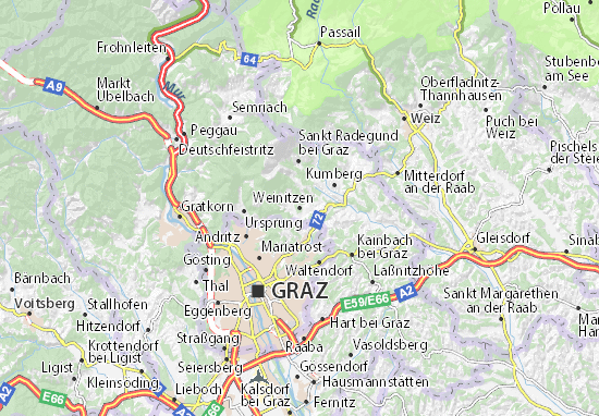 Karte Stadtplan Weinitzen