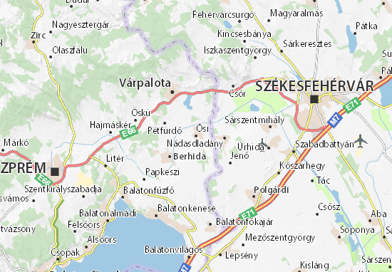 Karte Stadtplan Ősi