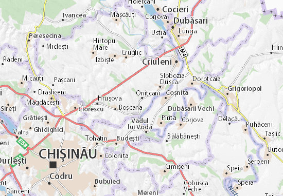 Karte Stadtplan Oniţcani