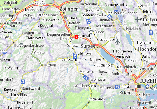 Karte Stadtplan Ettiswil