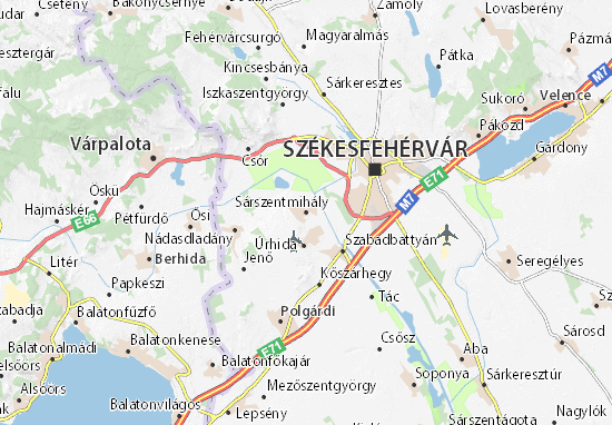 Karte Stadtplan Sárszentmihály