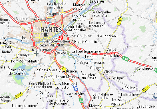 Karte Stadtplan La Haie-Fouassière