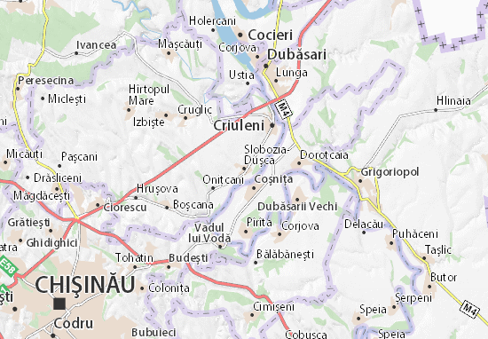 Kaart Plattegrond Slobozia-Duşca