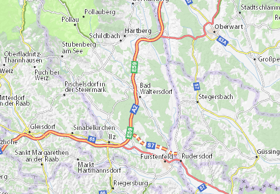 Karte Stadtplan Bad Waltersdorf