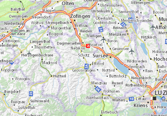 Karte Stadtplan Schötz