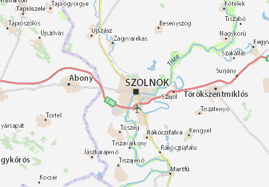 Karte Stadtplan Szolnok