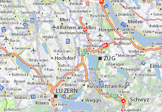 Karte Stadtplan Hünenberg