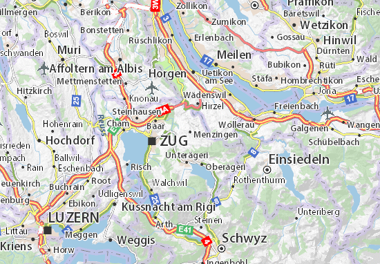 Karte Stadtplan Menzingen