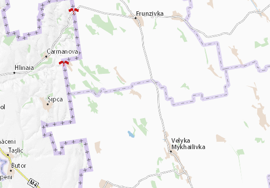 Karte Stadtplan Soshe-Ostrivs&#x27;ke