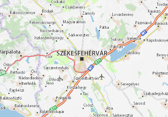Karte Stadtplan Székesfehérvár