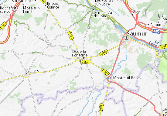 Kaart Plattegrond Doué-la-Fontaine