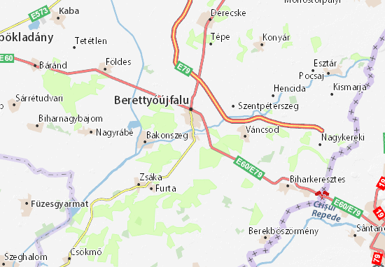 Karte Stadtplan Berettyószentmárton