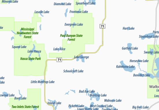 Karte Stadtplan Lake George
