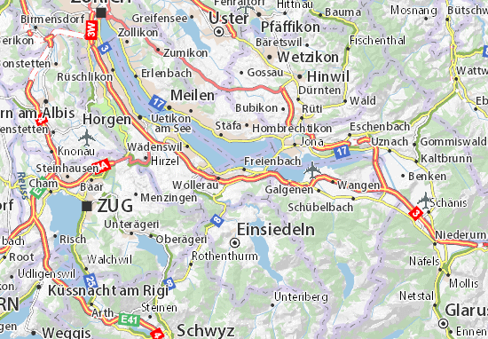 Karte Stadtplan Freienbach