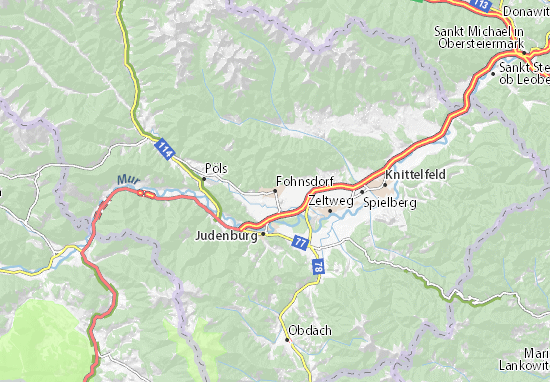 Karte Stadtplan Fohnsdorf