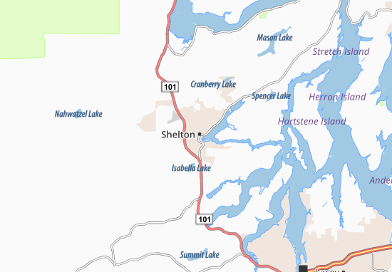 Karte Stadtplan Shelton