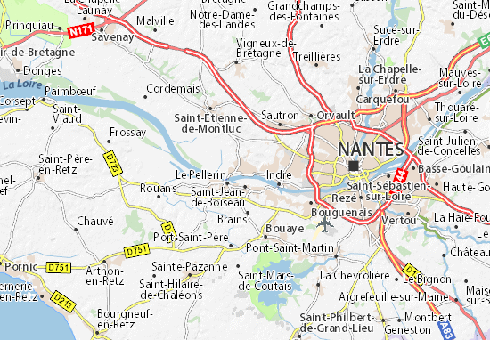 Karte Stadtplan Couëron