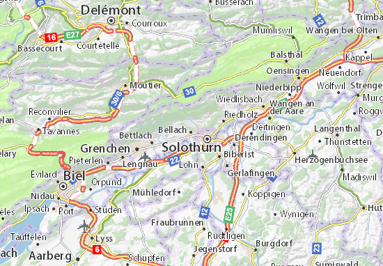 Karte Stadtplan Bellach