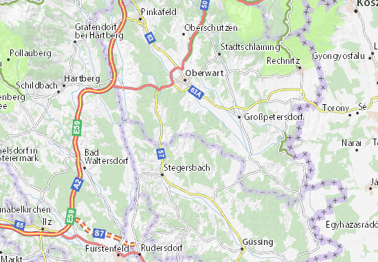 Karte Stadtplan Oberdorf im Burgenland