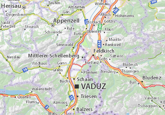 Mapa Vorderer-Schellenberg