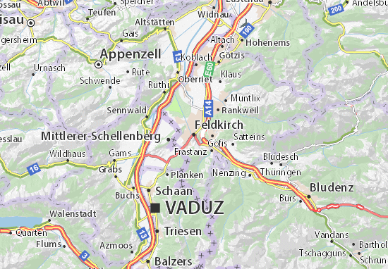 Karte Stadtplan Feldkirch