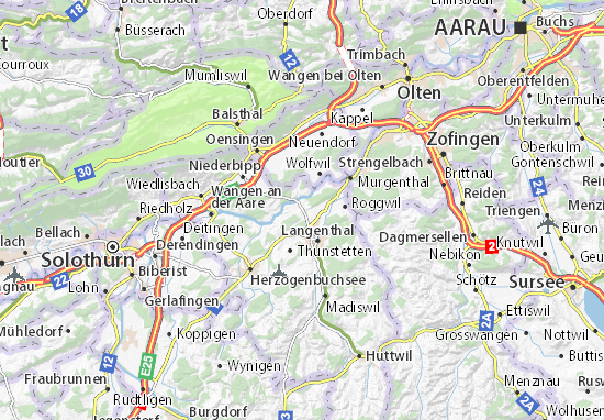 Mapa Aarwangen