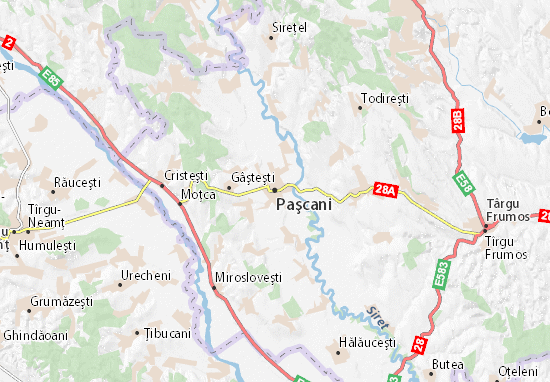 Karte Stadtplan Paşcani