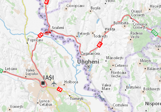 Zagarancea Map